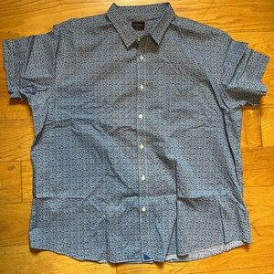 Men’s UNTUCKit XXXL 3XL Short Sleeve Button Down Shirt NWOT 100% Cotton
